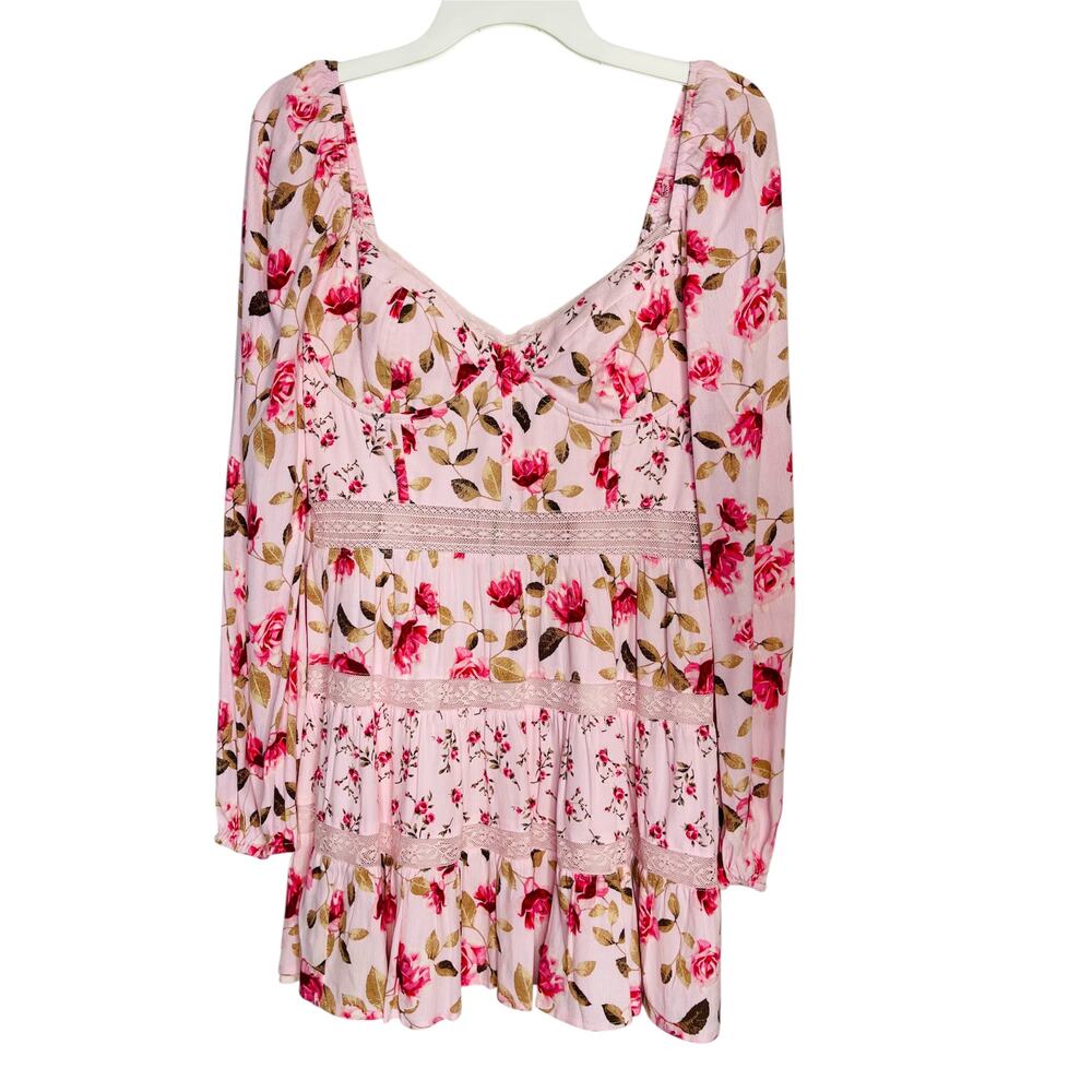 Altar’d State Kate Floral Mini Dress size XL bustier corset bodice cottagecore - Picture 5 of 9